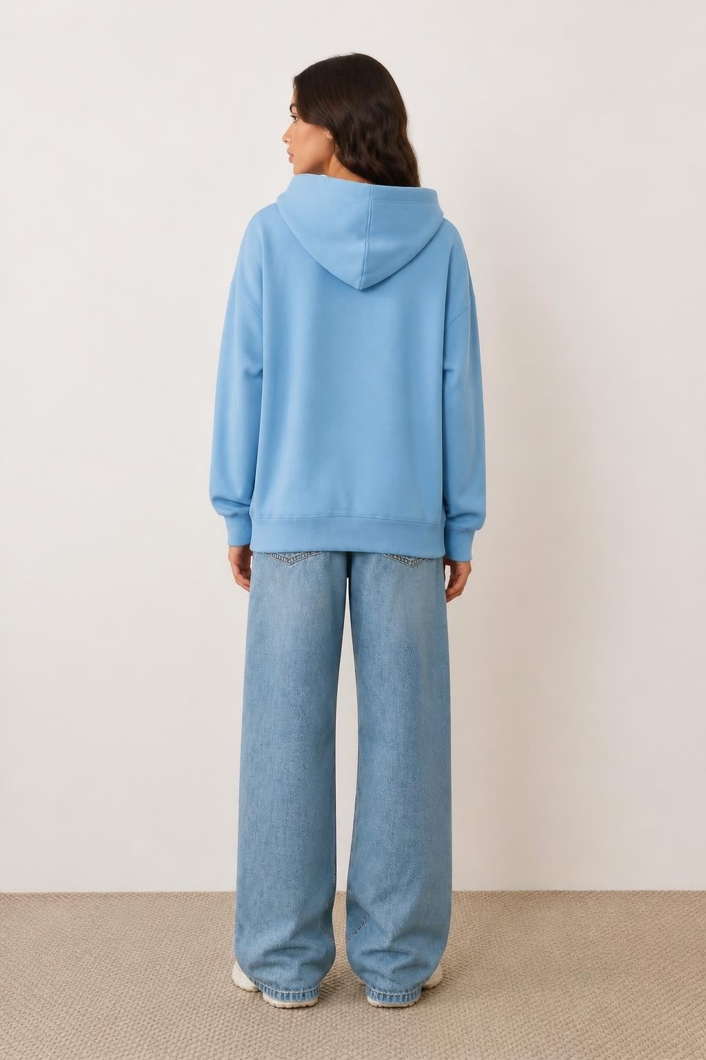 Emma | Womens Pullover, Casual Sporty Long Sleeve for Fall and Winter - back view