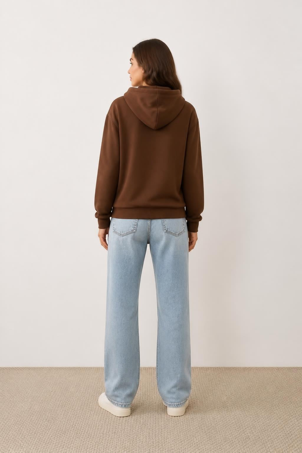 Sophia | Hoodies for Women, Trendy Drawstring Style for Cold Weather - back view