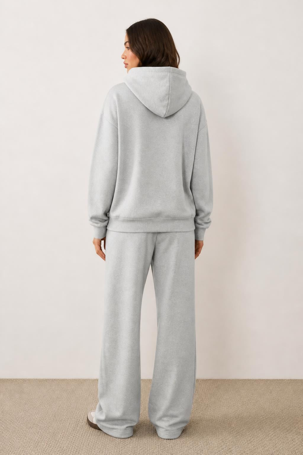 Evelyn | Graphic Hoodies, Letter Pattern Long-Sleeve Sweatshirt - back view