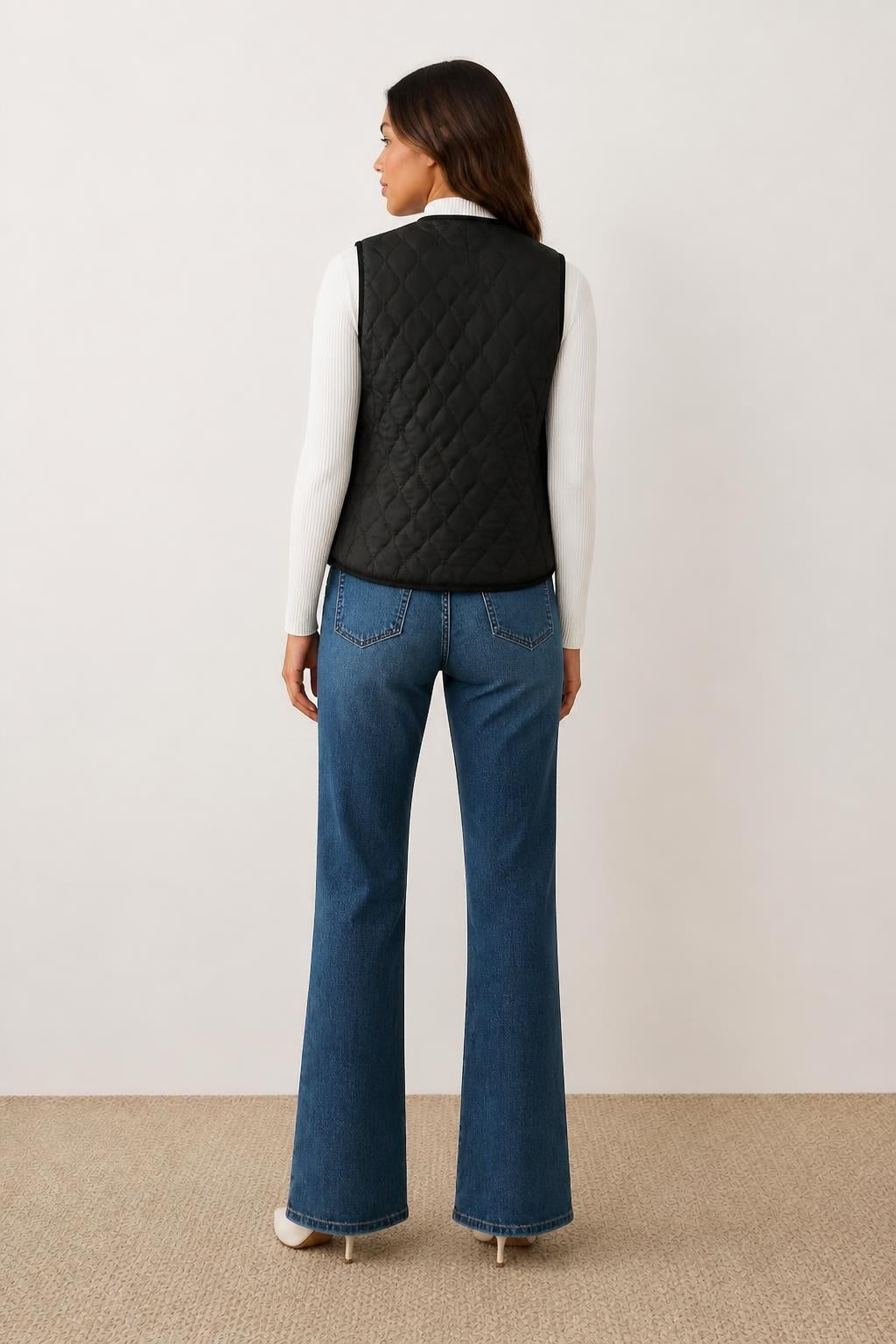 Eliana | Women's Vest, Thermo-Lined for Winter - back view
