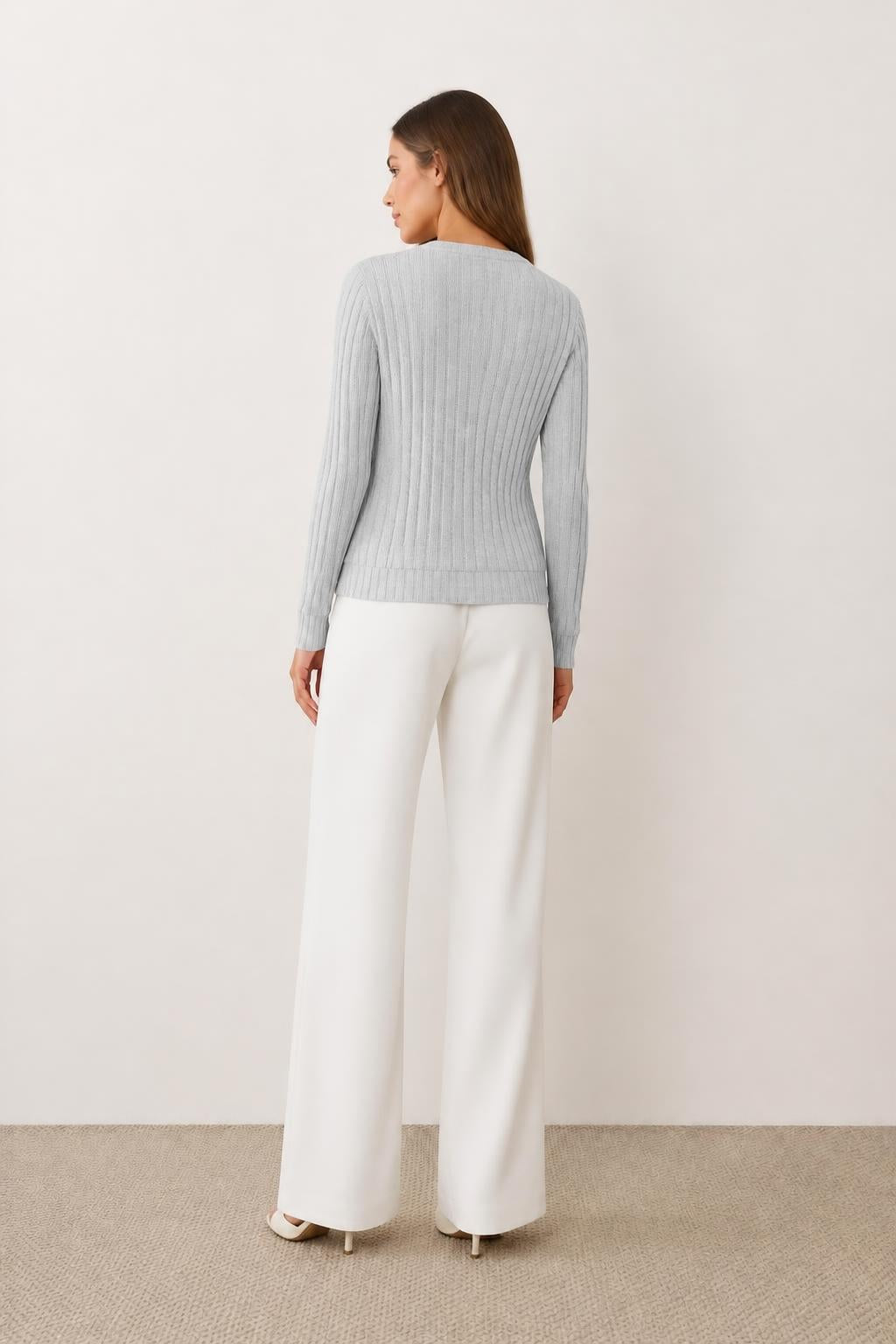 Olivia | Casual Jackets for Women, Relaxed Ribbed Style - back view