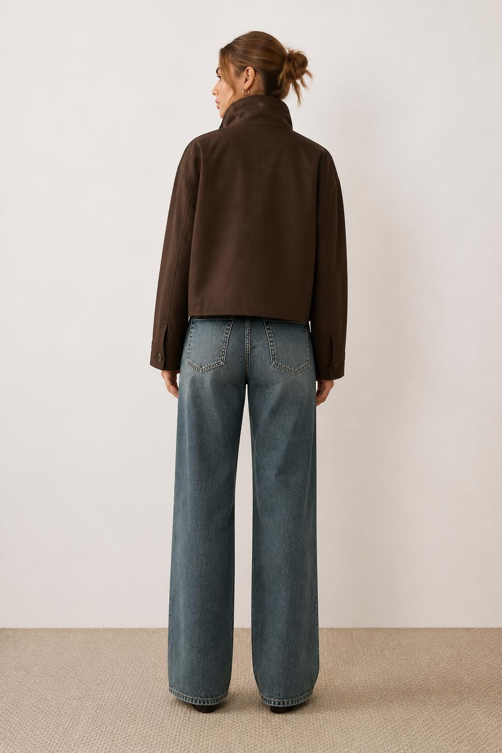 Olivia | Double Breasted Jacket, Casual Long Sleeve for Spring - back view