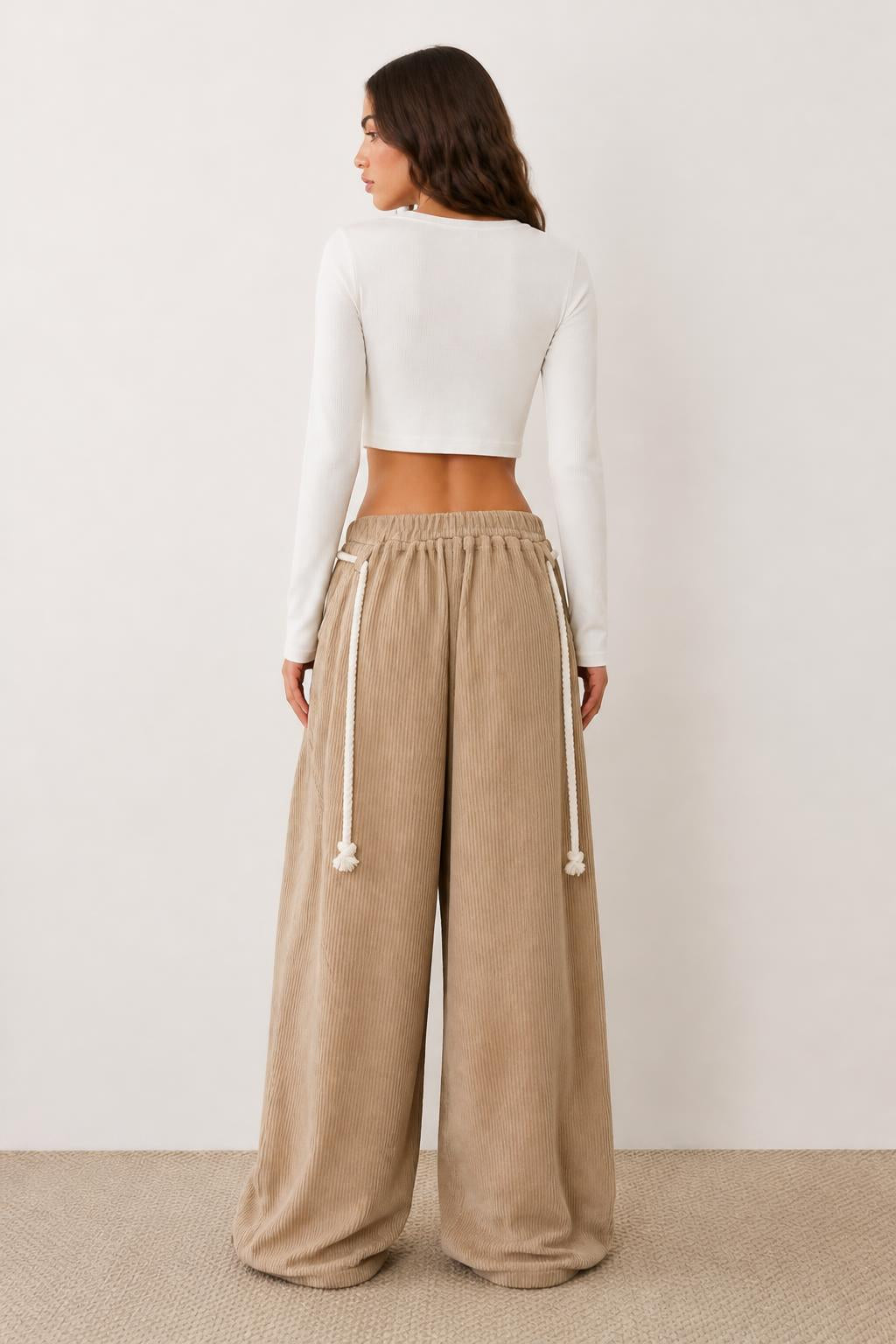 Sophia | Harem Pants Women, Street-Style Low-Waist with Drawstring - back view