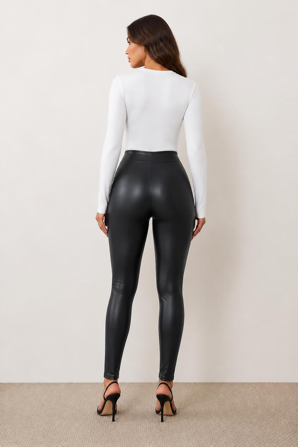 Amelia | Stretch Pants Women, High-Waist Slim Fit with Medium Stretch - back view