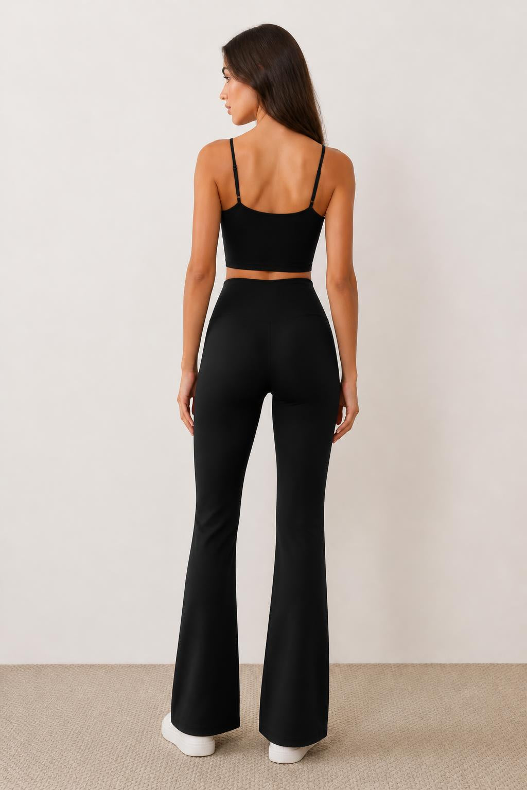 Isabella | Flare Pants, High-Waist Butt-Lifting 4-Way Stretch - back view