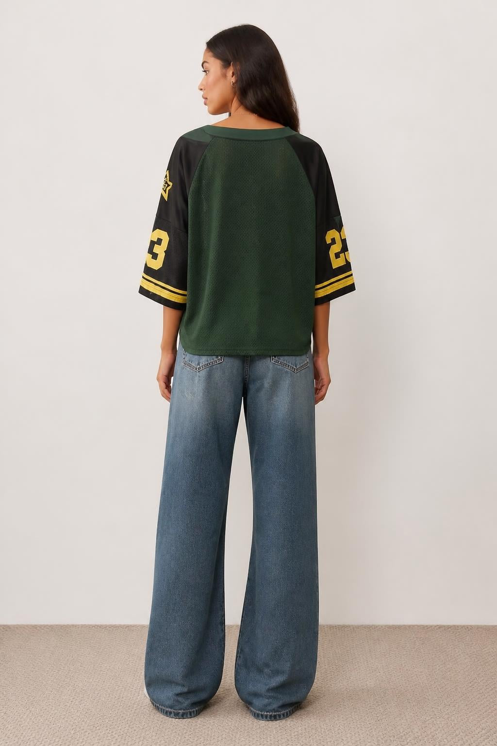 Sofia | Baseball Tee Women, Vintage Y2K Printed T-Shirt - back view