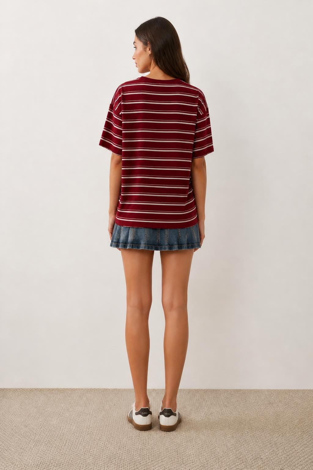 Mia | Womens T Shirts, Sporty Relaxed Short-Sleeve Tee - back view