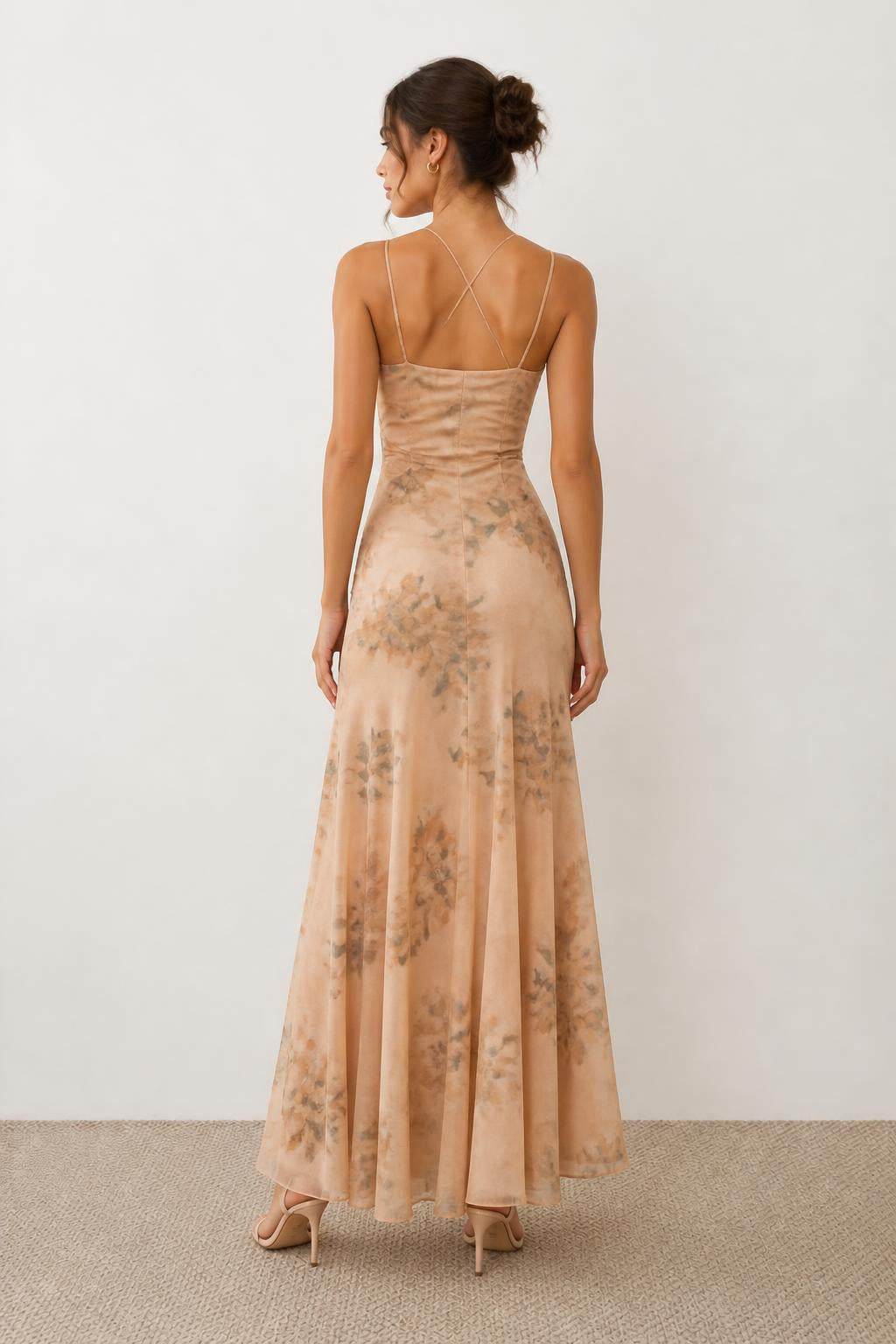 Evelyn | Sleeveless Dress, Elegant Floral Style for Women - back view
