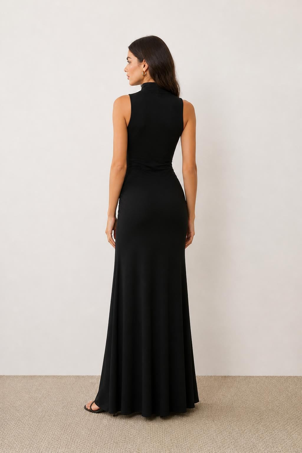 Sofia | Bodycon Maxi Dress, Floor-Length Shaping for Autumn and Winter - back view