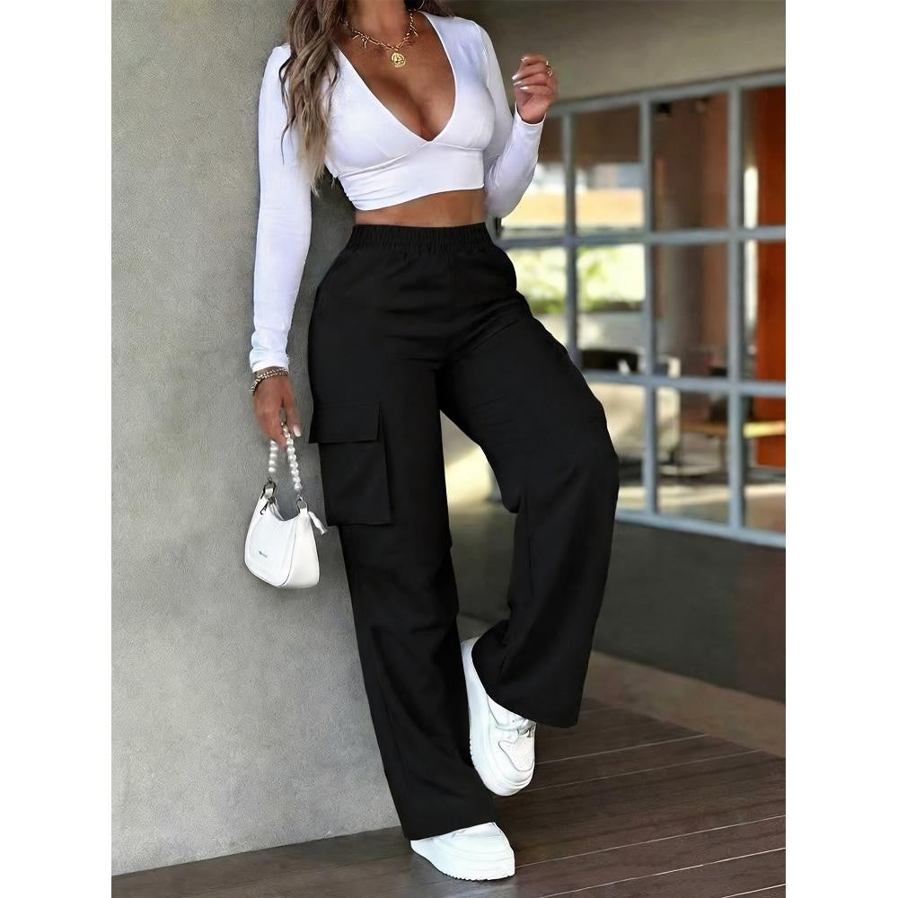 Spicy Style High-Waisted Wide-Leg Women's Pants
