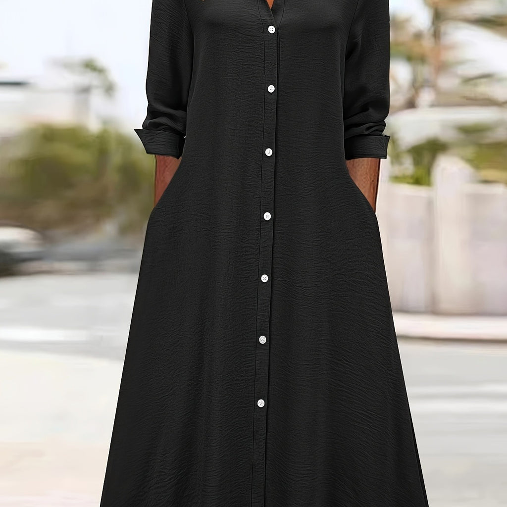 Midi shirt dress for women