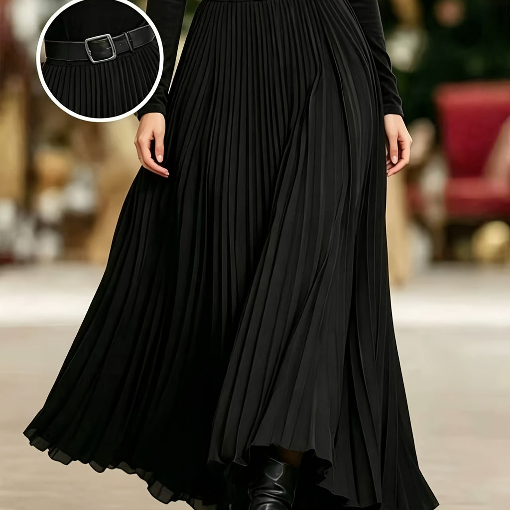 Elegant Pleated Long Skirt for Women
