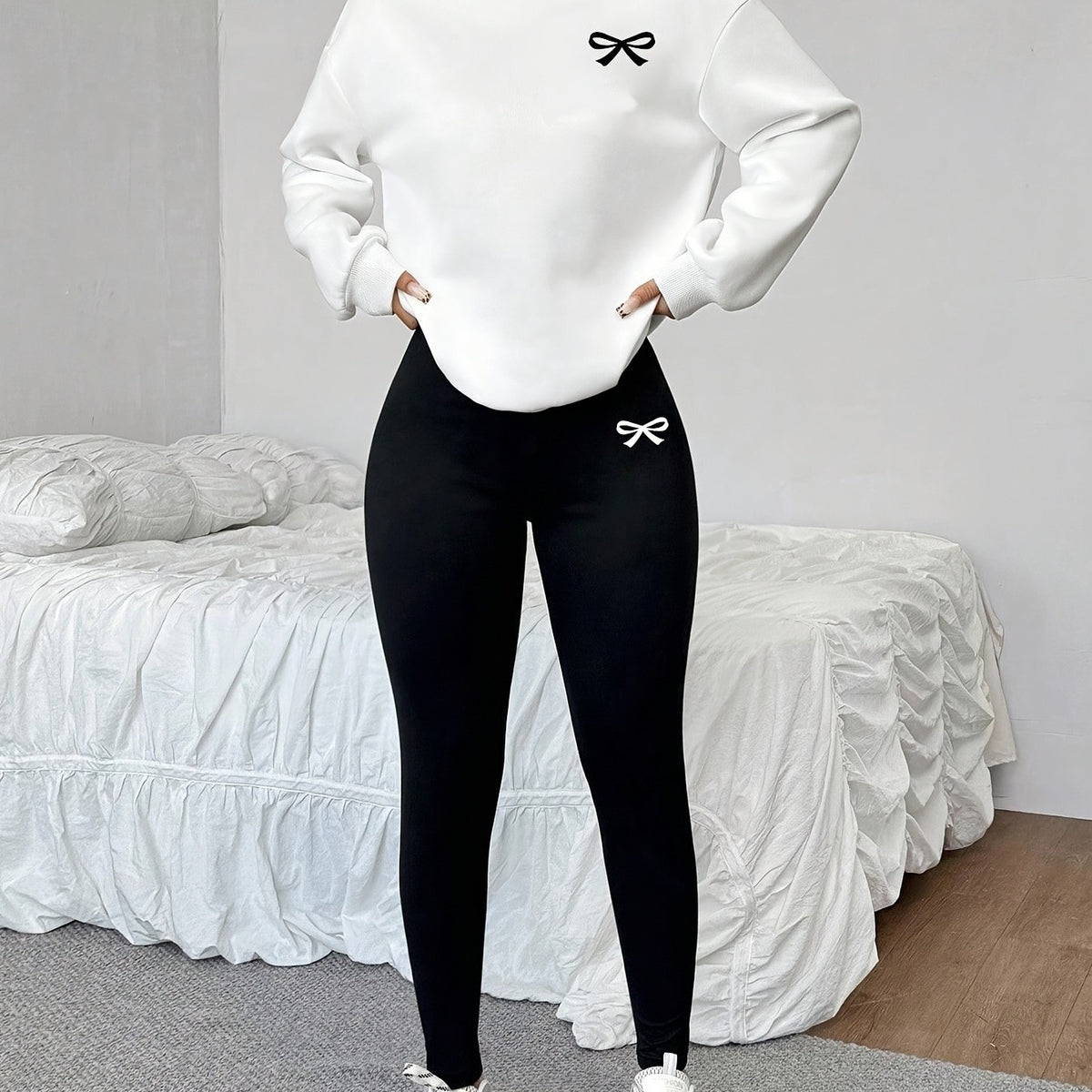 Women's Vintage Street Casual Set, Fall/Winter, Size S