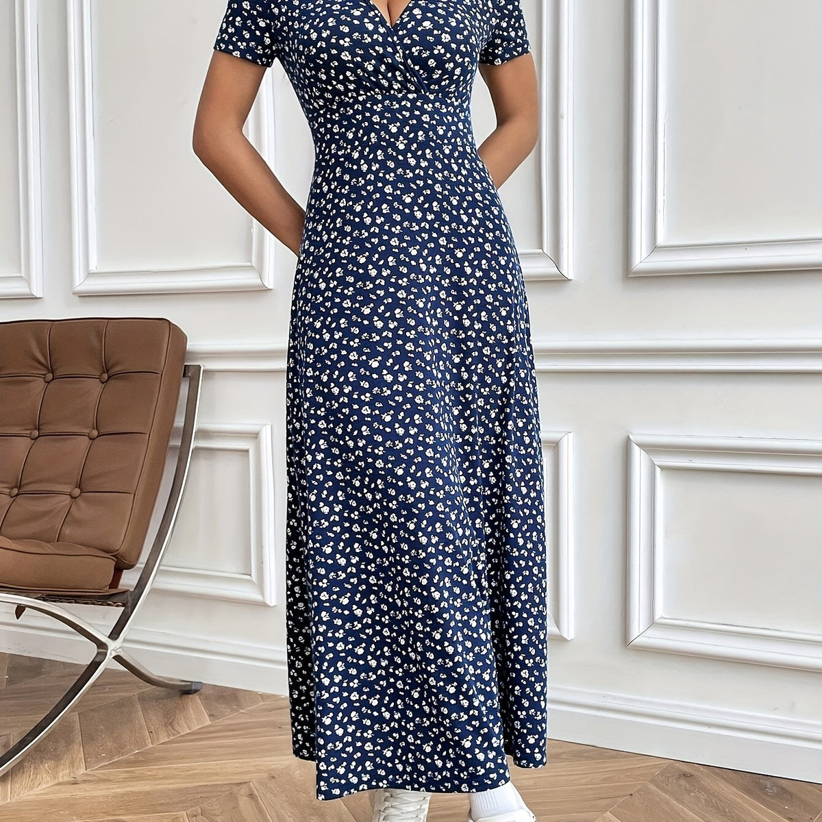 Fitted Floral Maxi Dress