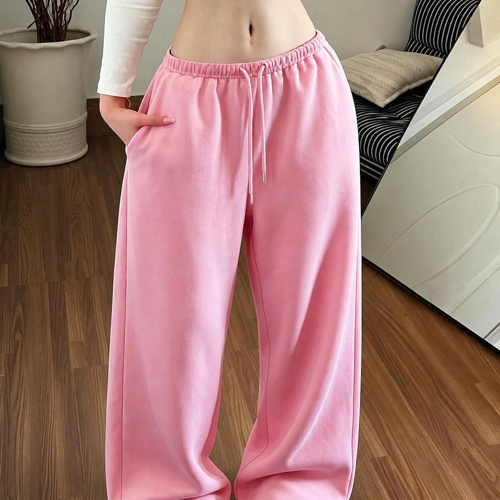 Women's Fleece-Lined Casual Sweatpants – Lightweight Fall/Winter