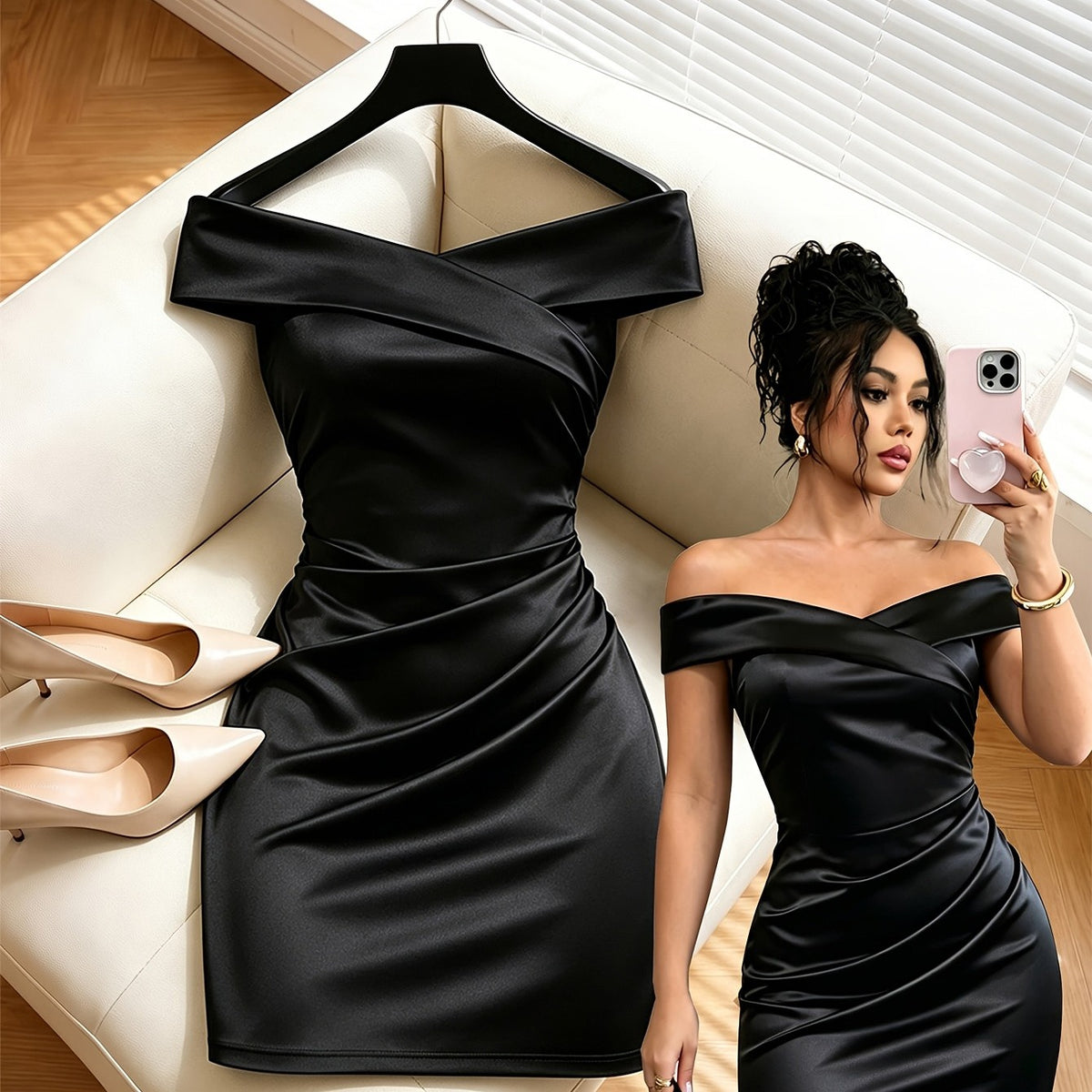 Strapless Waist-Slimming Women's Bodycon Mini Dress
