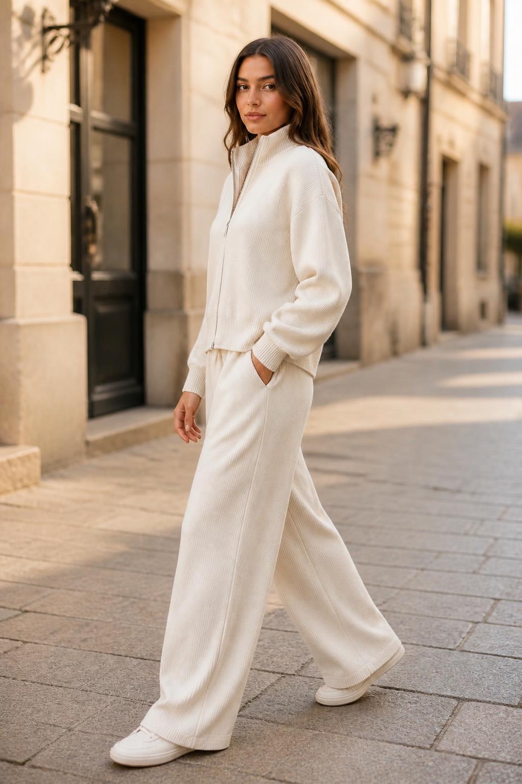 Amelia | Zip Up Jacket, Simple Lapel Design in a Relaxed Fit