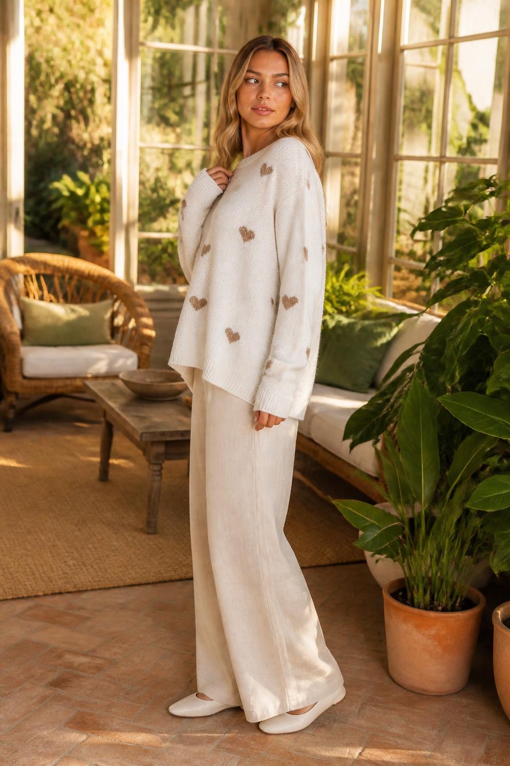 Evelyn | Oversized Sweater, Round Neck Loose-Fit Long Sleeve