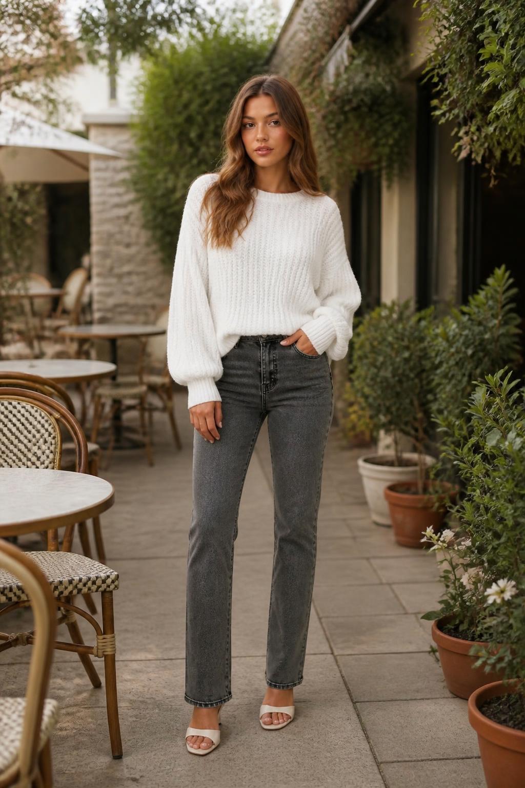 Olivia | Vintage Sweater, Retro Harajuku Loose Long-Sleeve Knit