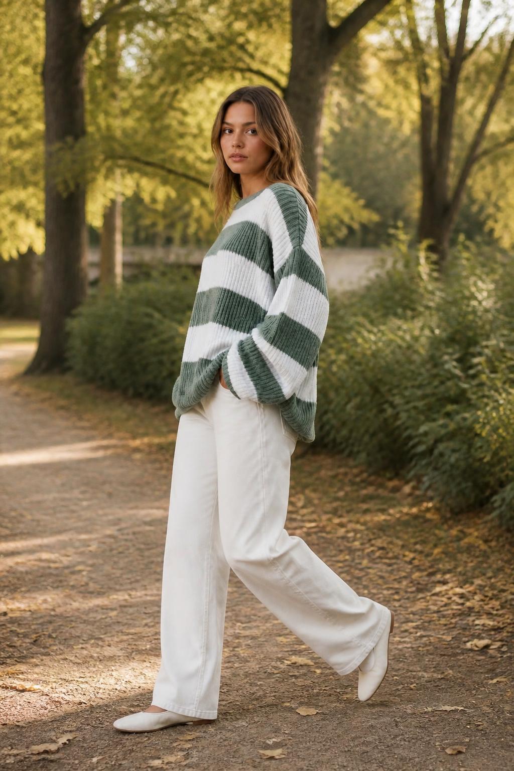 Sofia | Off Shoulder Sweater, Loose V-Neck Knit