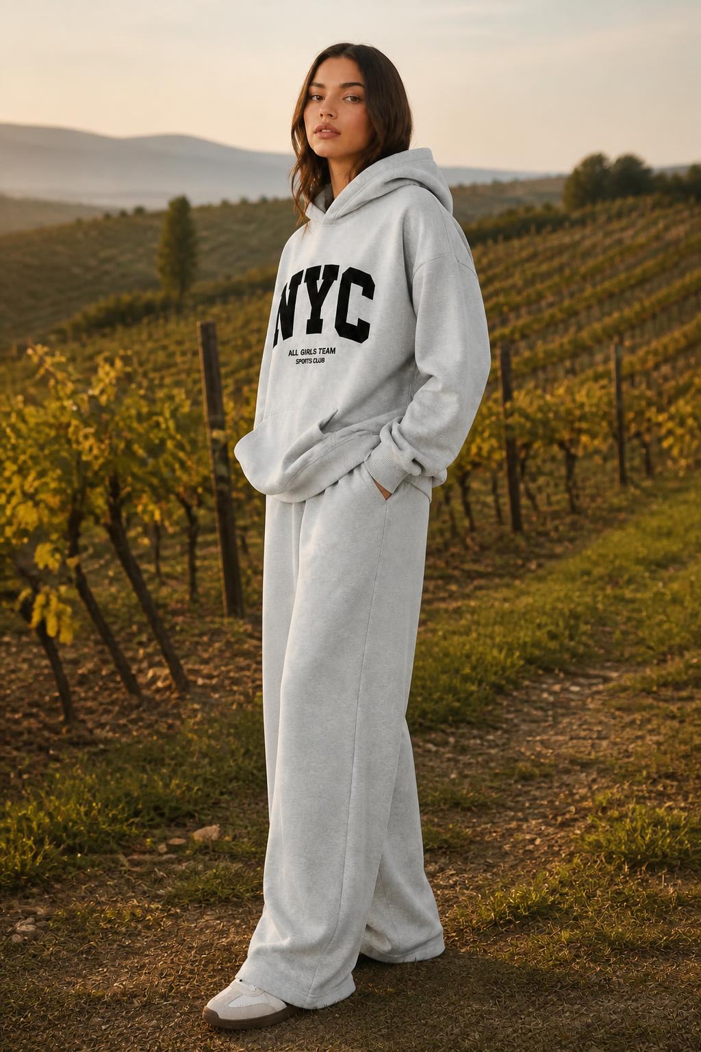Evelyn | Graphic Hoodies, Letter Pattern Long-Sleeve Sweatshirt