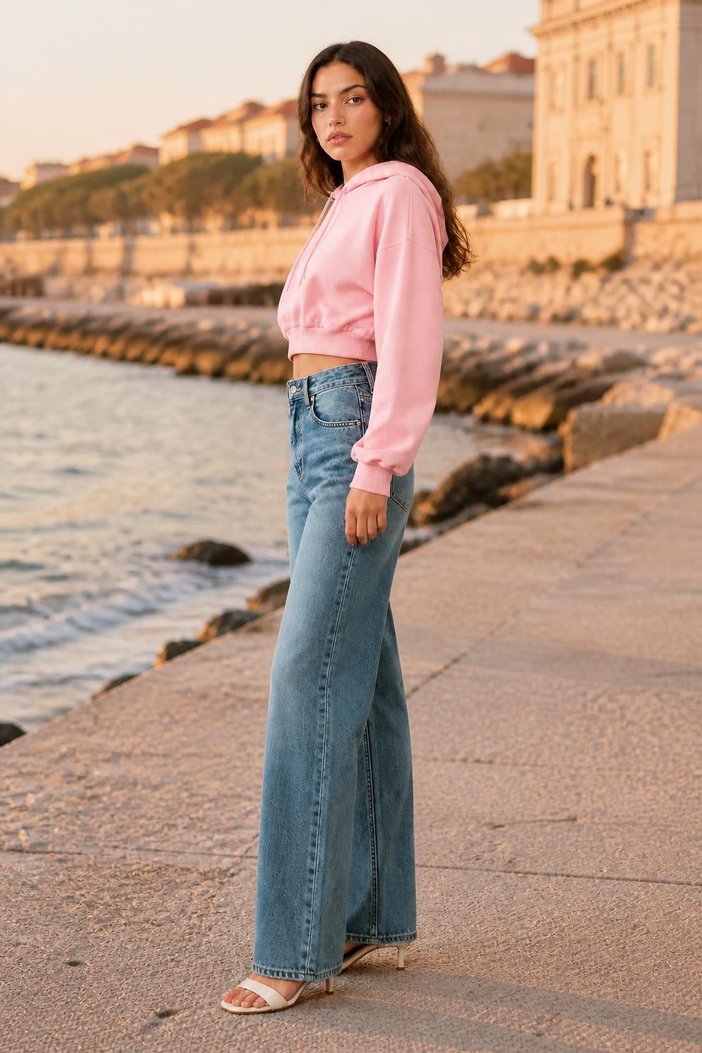 Olivia | Oversized Hoodie, Solid Loose-Fit Drawstring Street Style