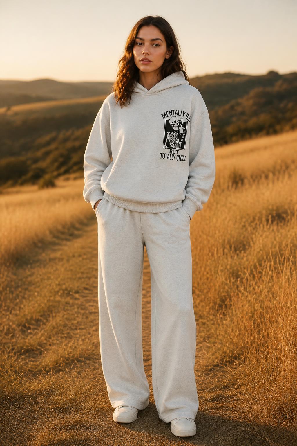 Emma | Graphic Hooded Sweatshirts, Skull Letter Pattern Long Sleeve