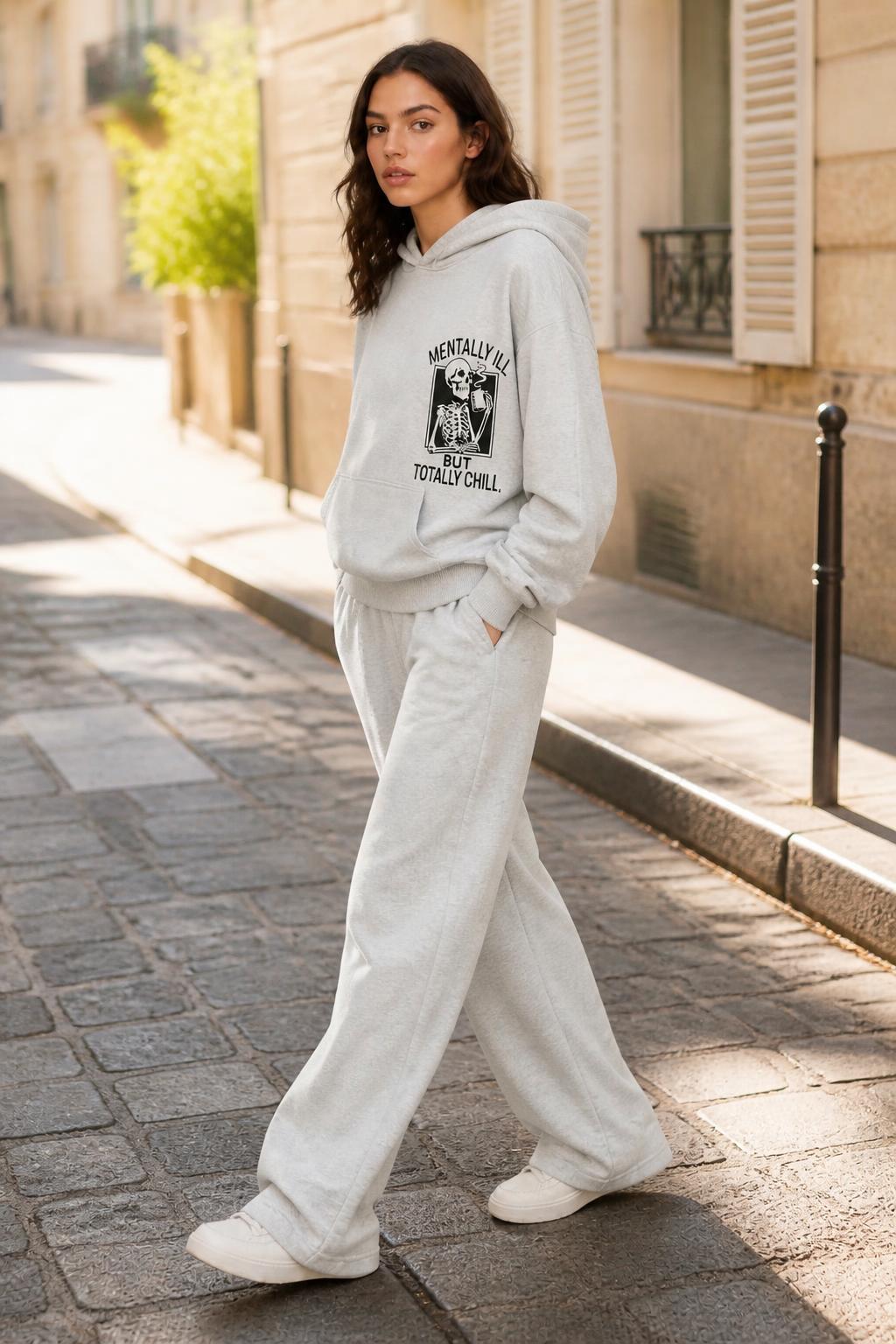 Emma | Graphic Hooded Sweatshirts, Skull Letter Pattern Long Sleeve