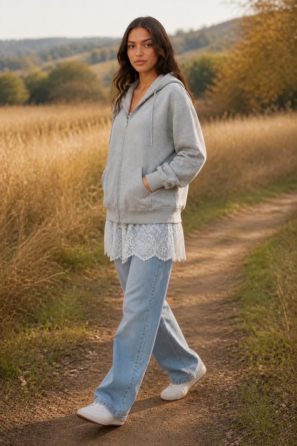 Charlotte | Womens Zip Up Sweatshirt, Casual Sporty Jacket Style