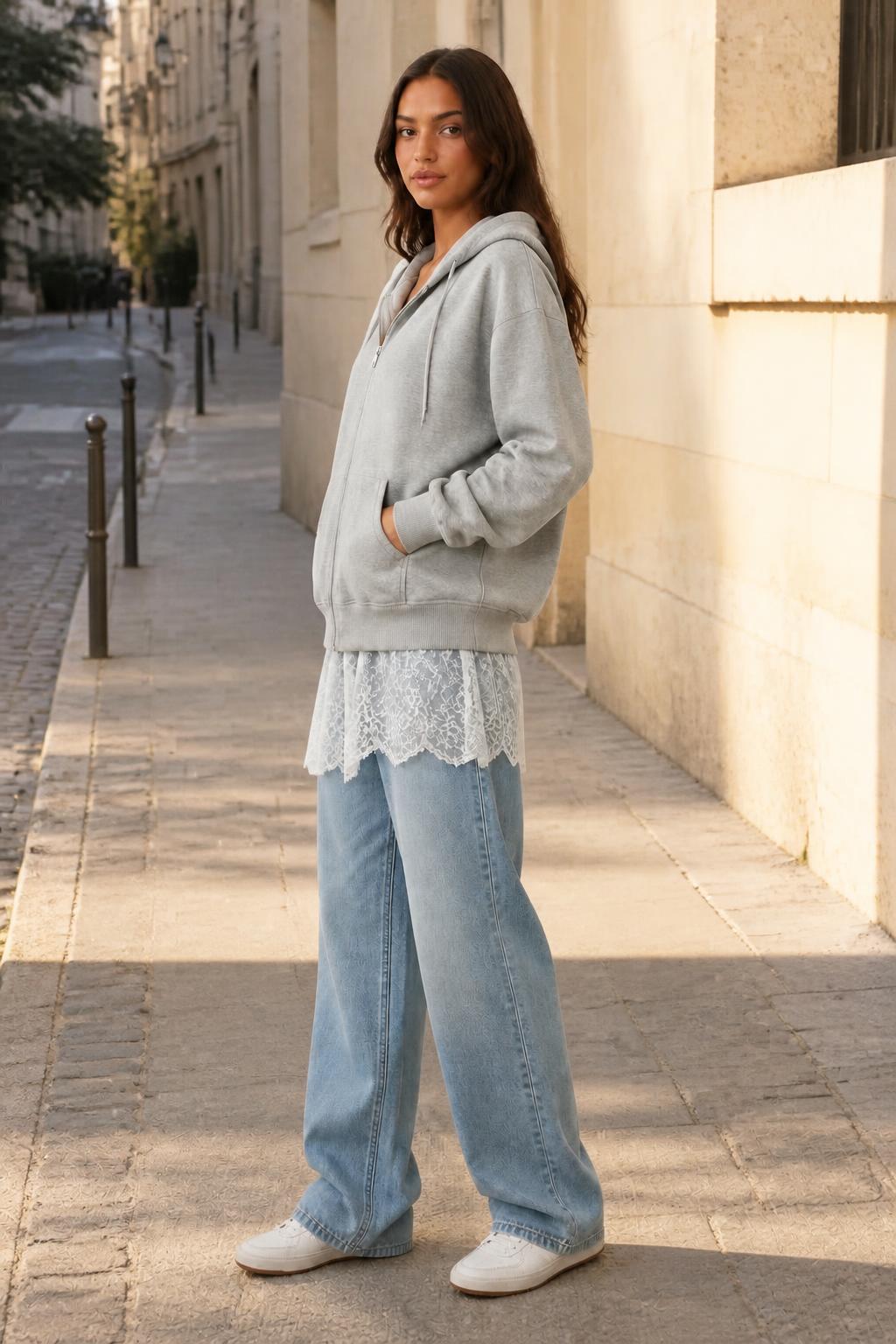 Charlotte | Womens Zip Up Sweatshirt, Casual Sporty Jacket Style