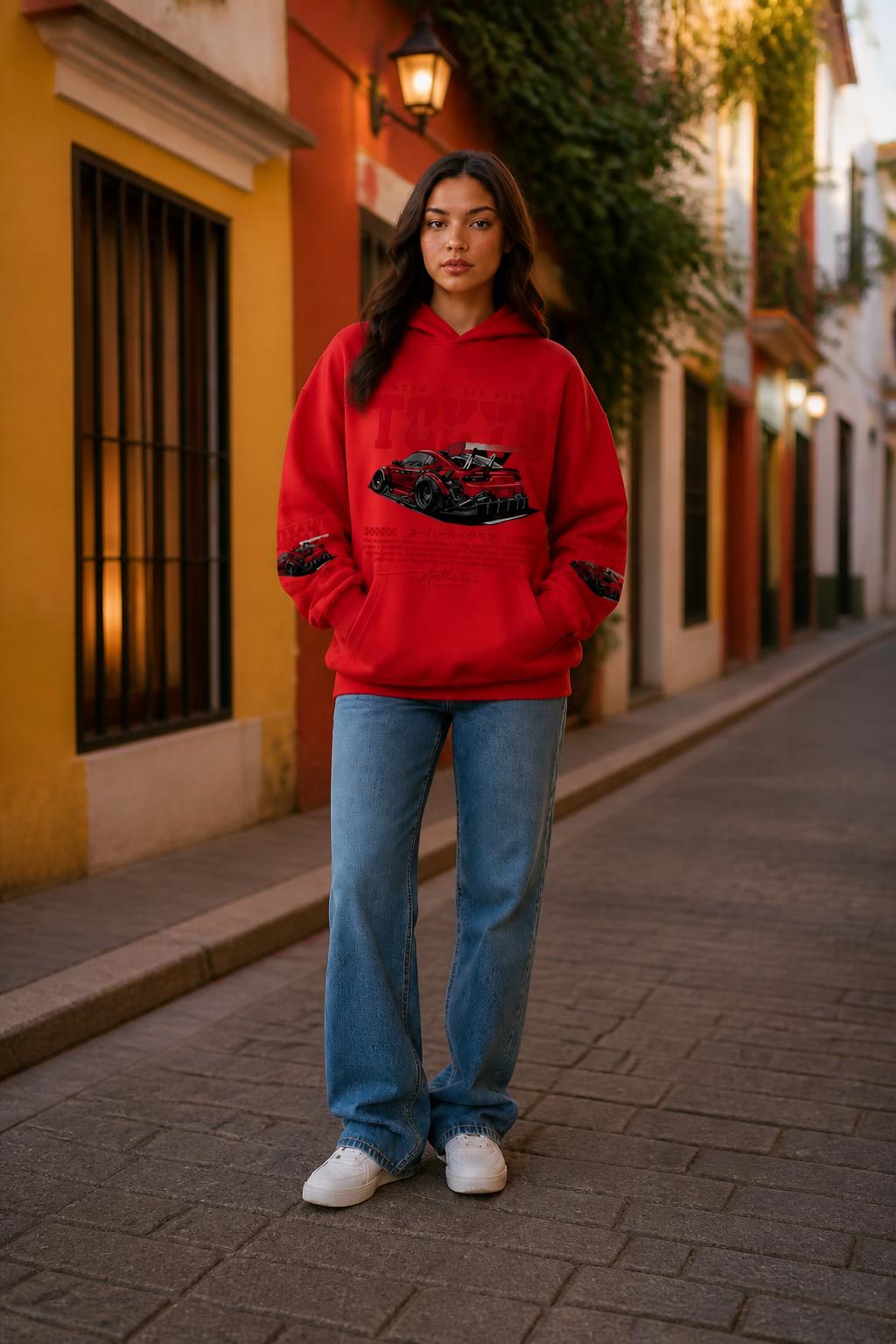 Emma | Graphic Hoodie Women, Racing Print for Autumn and Winter