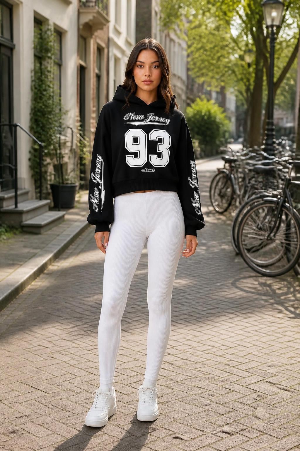 Eliana | Womens Hoodie, Drawstring with Digital Letter Print