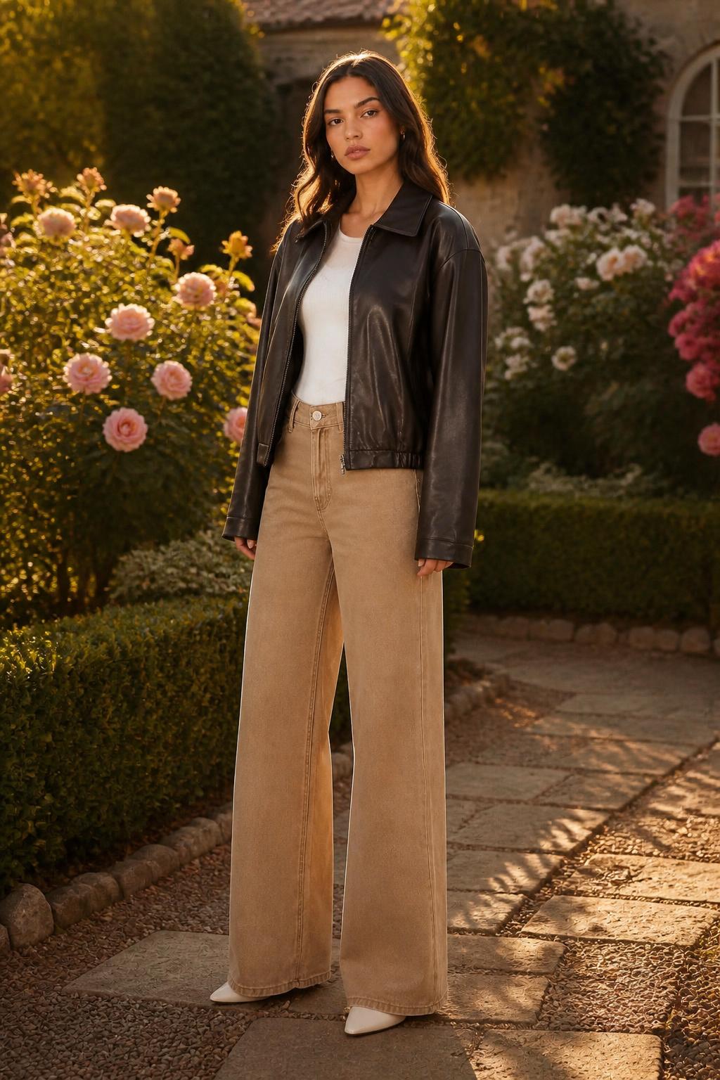Isabella | Faux Leather Jacket, Elegant PU Commuter Style