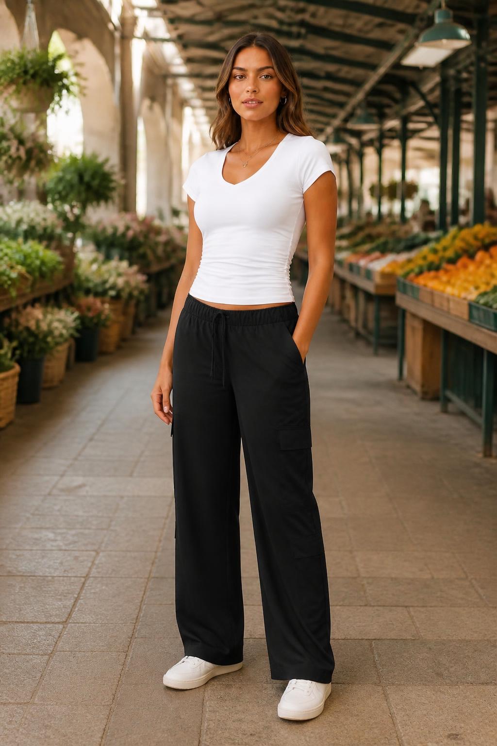 Evelyn | White T Shirt Women, Elegant Solid Tee