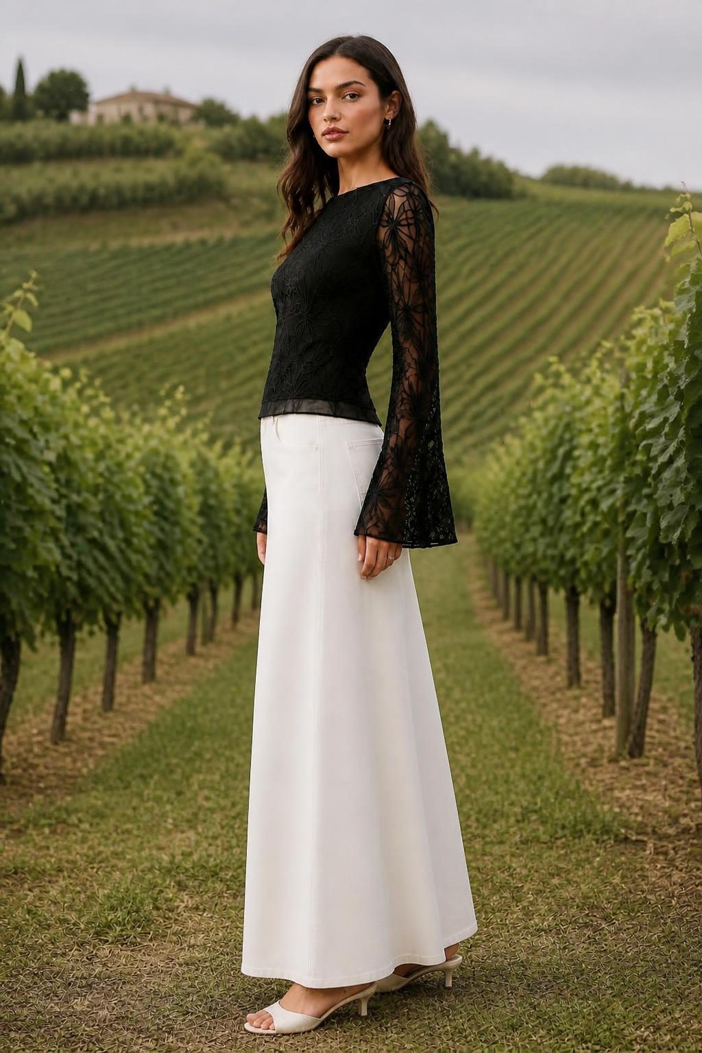 Charlotte | Bell Sleeve Top, Relaxed Fit T-Shirt with Flared Sleeves