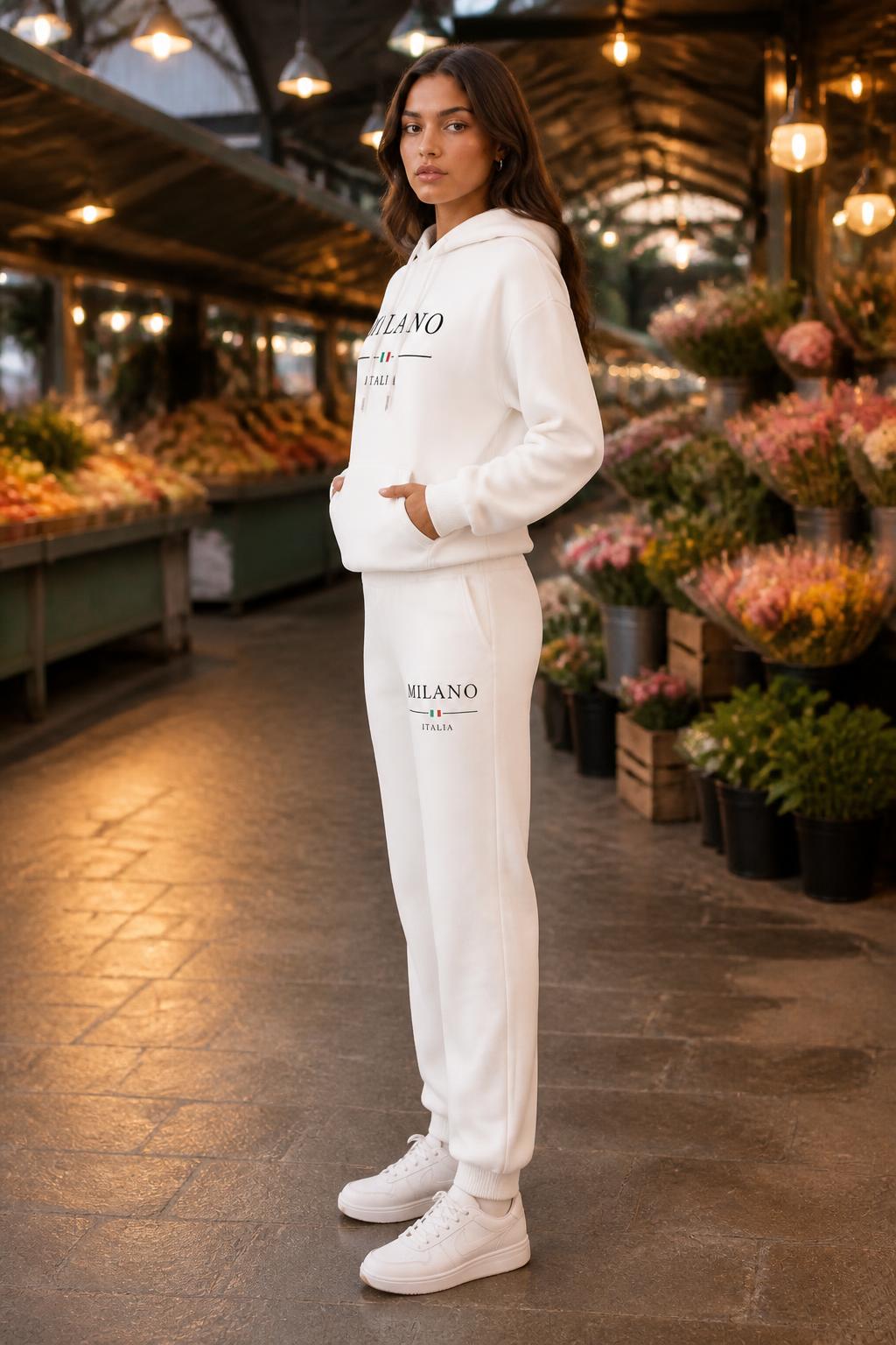 Amelia | Hoodie and Sweatpants Set, 2-Piece Letter Print with Joggers