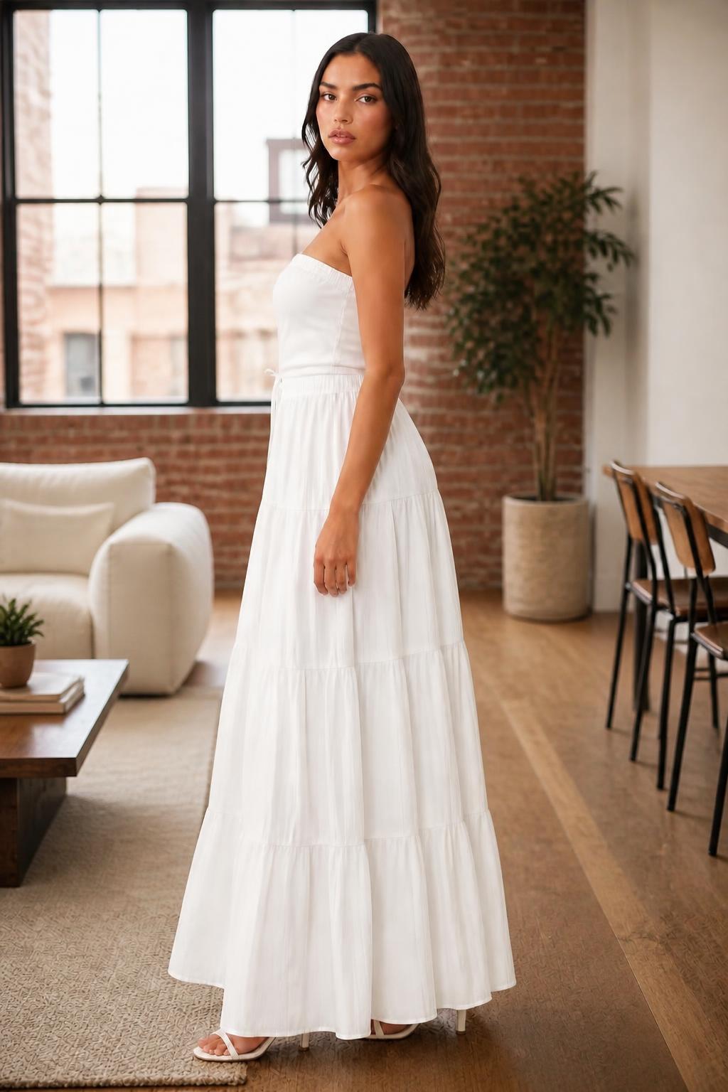 Sofia | Flared Skirt, Solid Tie-Back Design