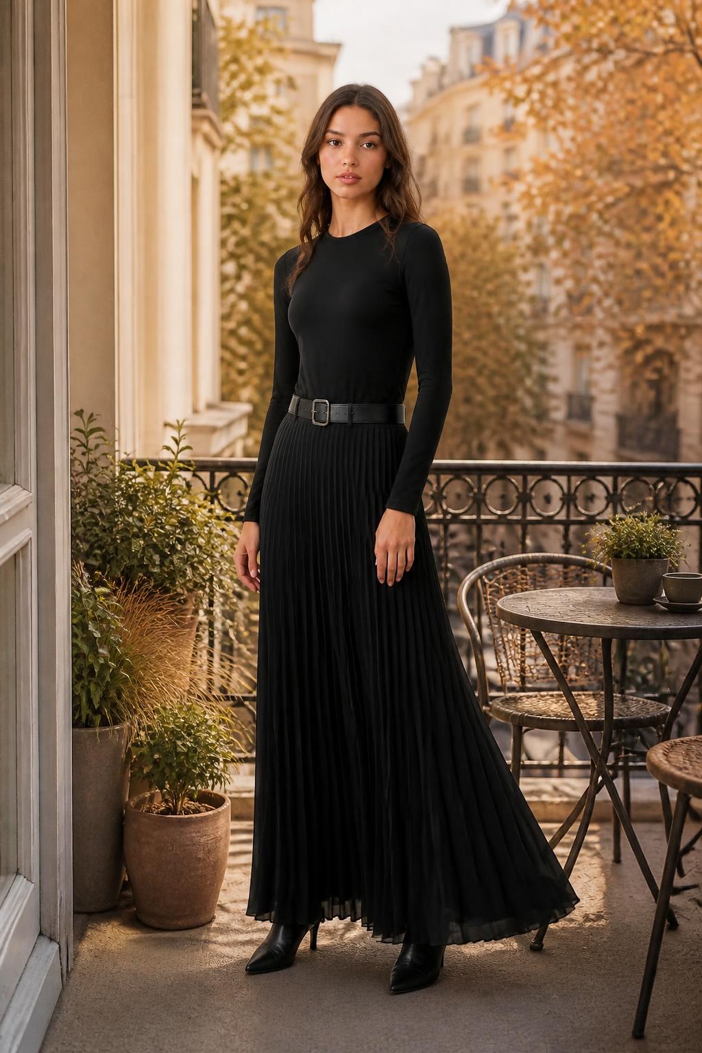 Eliana | Long Pleated Skirt, Elegant Style for Women