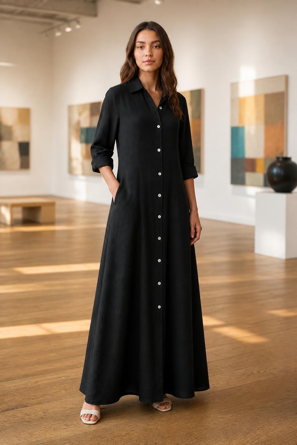 Eliana | Midi Shirt Dress, Women's Mid-Length Style