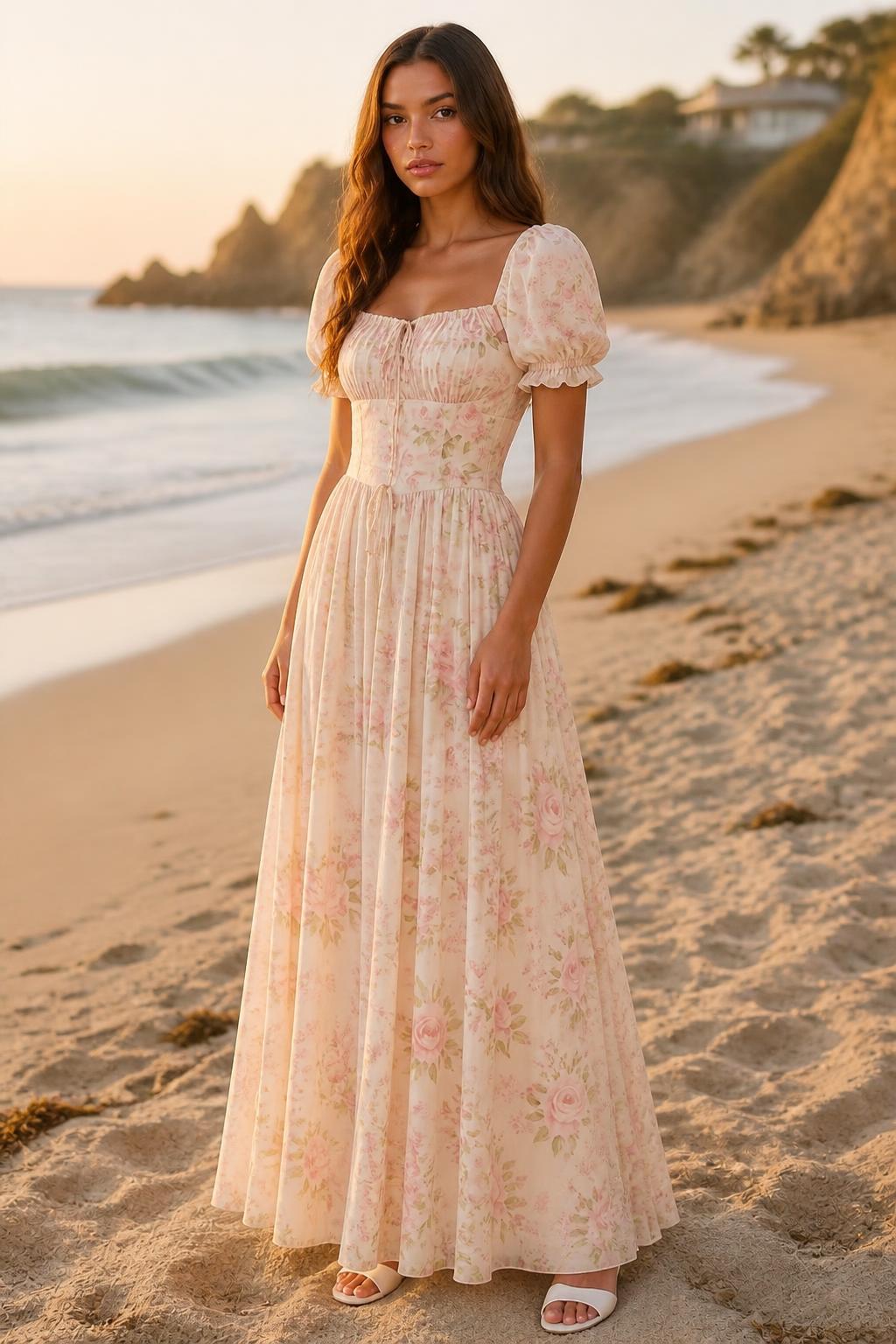 Charlotte | Floral Dresses for Women, French Country Tie-Front Style