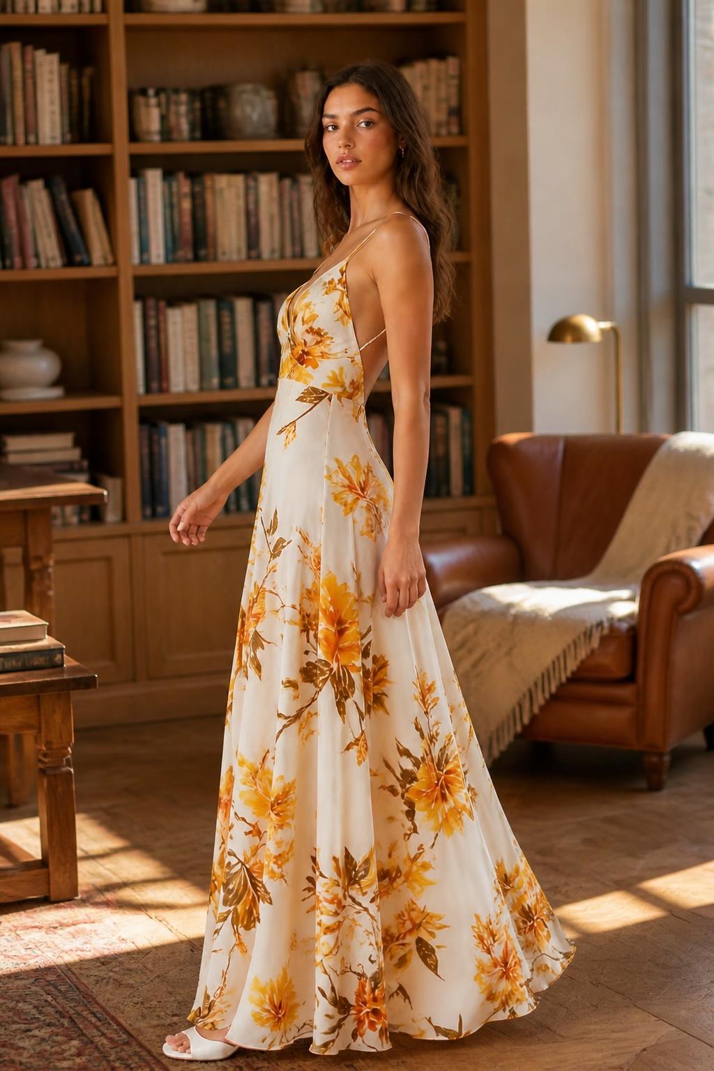 Olivia | Holiday Dress, Women's Sleeveless Floral Print