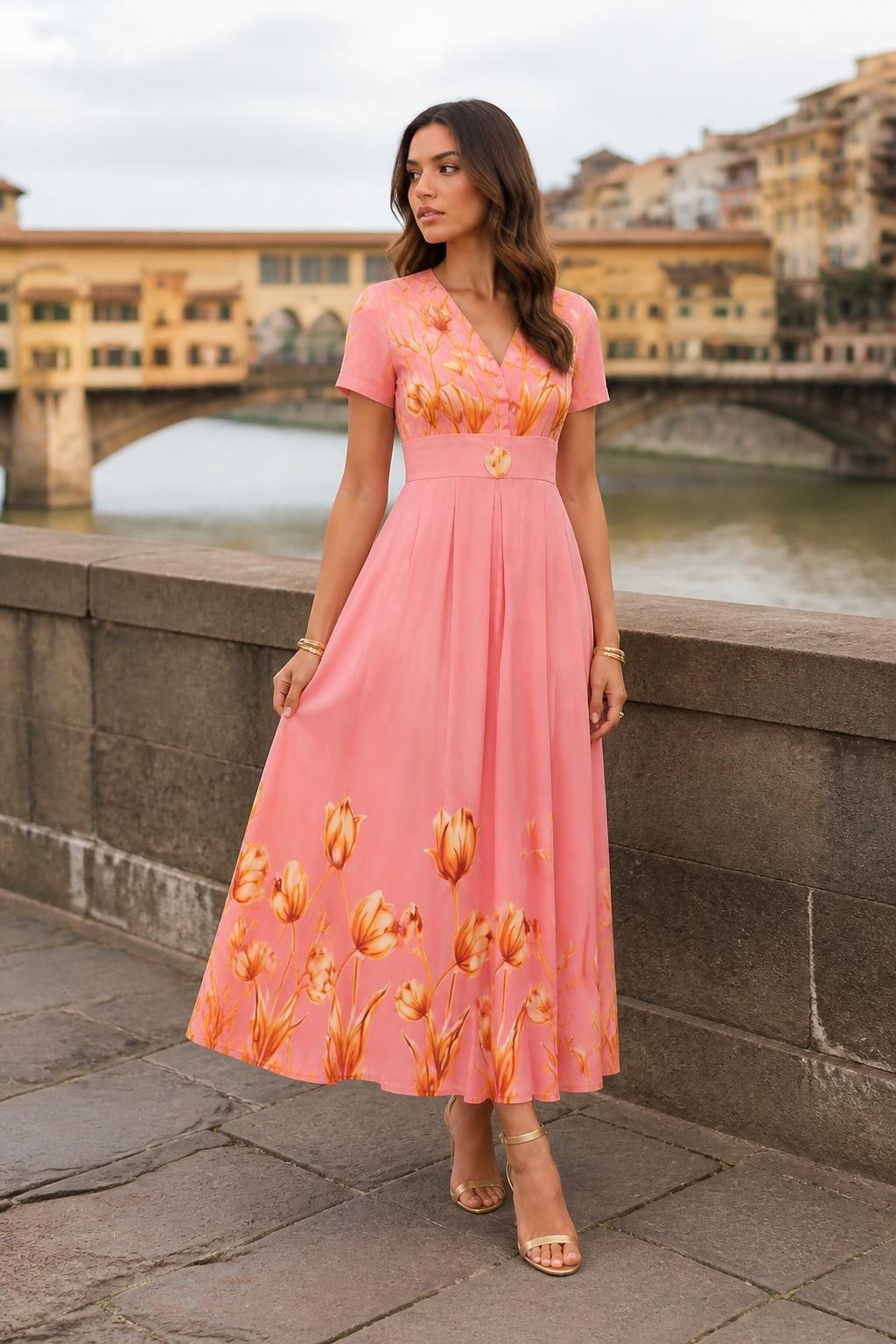 Emma | Wrap Womens Dresses, Floral A-Line Style