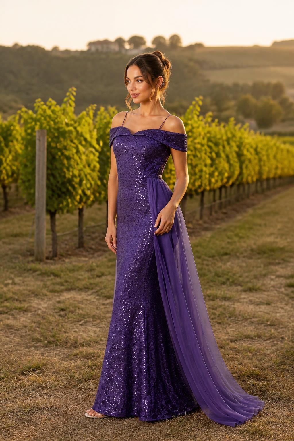 Amelia | Tulle Dress, Sequin Gown with Spaghetti Straps and Tulle Skirt