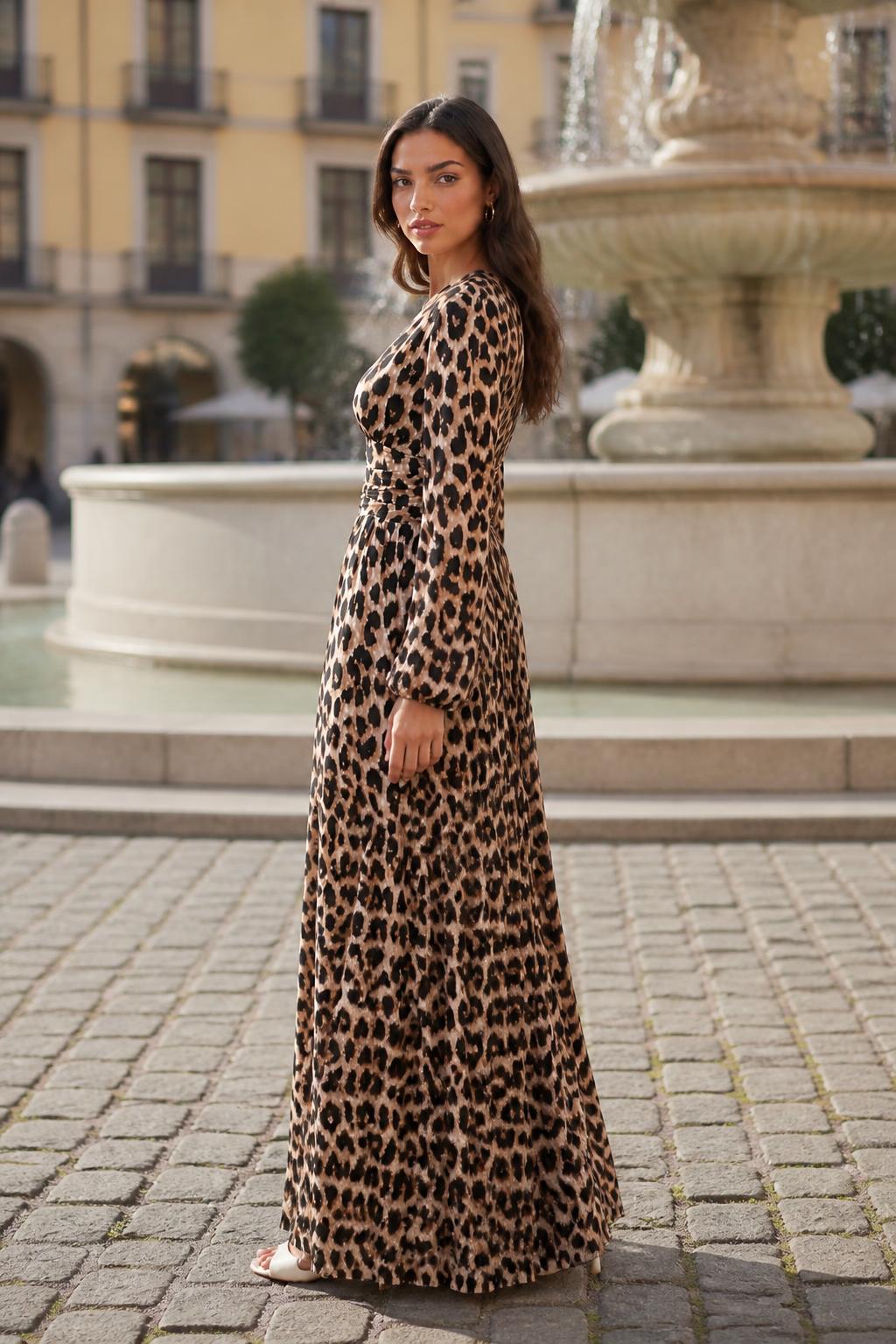 Isabella | Pleated Dress, Casual Style with Lantern Sleeves