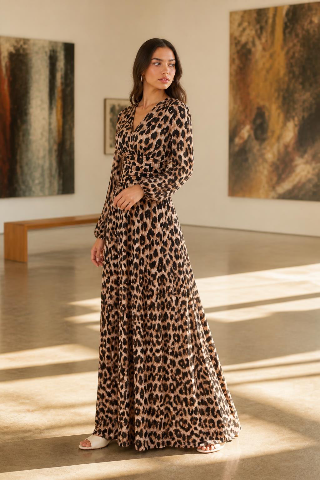 Isabella | Pleated Dress, Casual Style with Lantern Sleeves